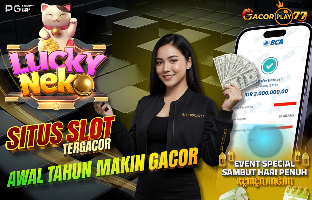 Selamat kepada user id : mer**a Wede Rp 2.000.000 di Game LUCKY NEKO PG SOFT Cair Gk Sampe 1 Menit! Menang Mudah di Gacorplay77